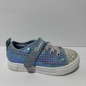 Skechers Twinkle Toes Toddlers’ Twinkle Sparks Blue Sneakers, Girls’ Size 10 M